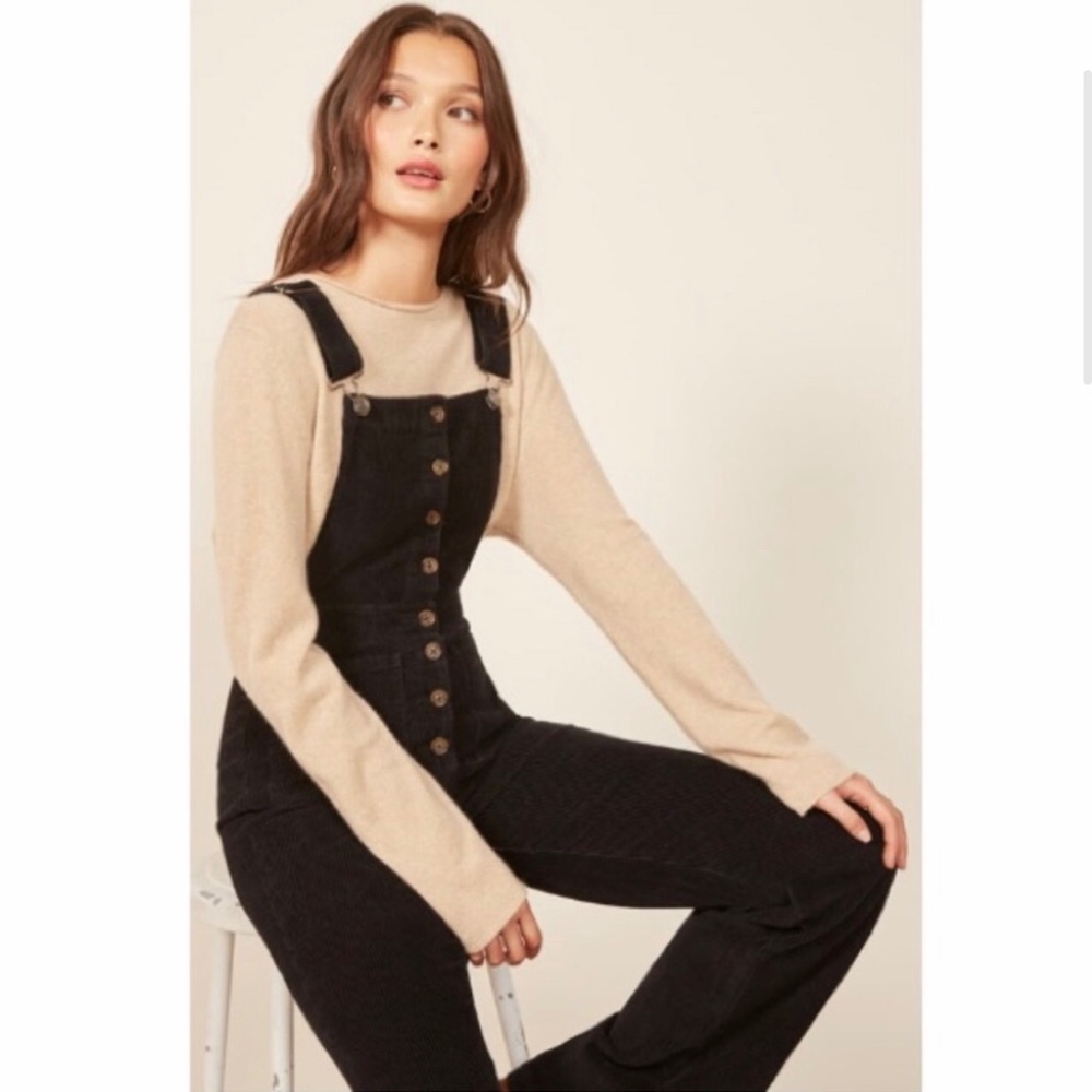Reformation Cassidy Button Down Corduroy Overalls